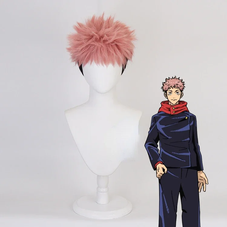Satin Hair Bonnet - Anime Itadori Yuji Cosplay Wig Short