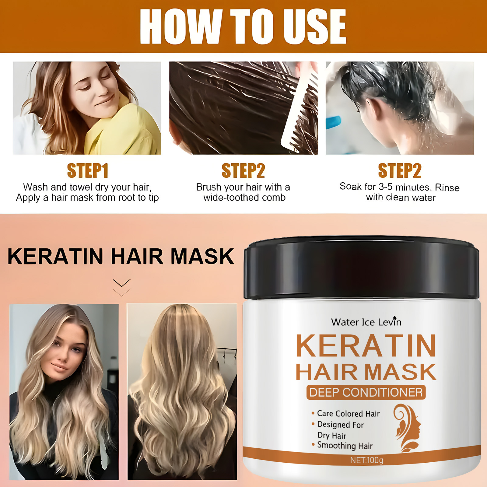 Keratin Hair Mask - Deep Condi - огляд і ціна Deep Conditioner Mask