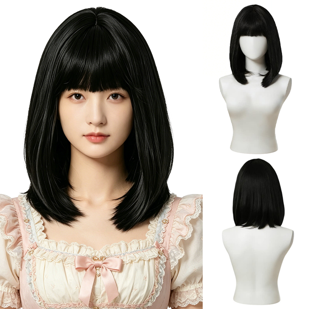 Natural Black Bob Wig with Ban - огляд і ціна Hair Care High End