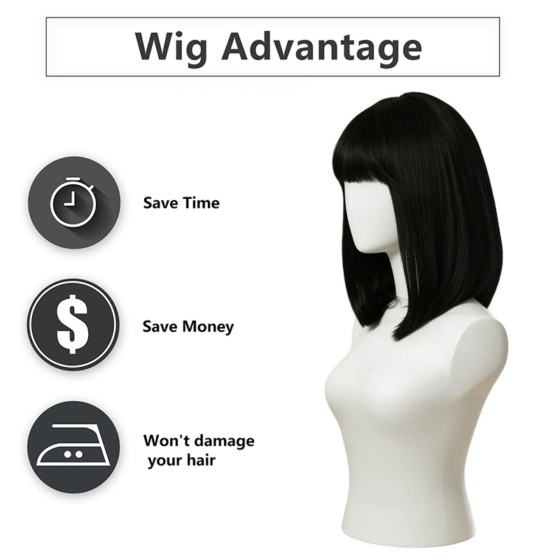 Natural Black Bob Wig with Ban - огляд і ціна Hair Care High End