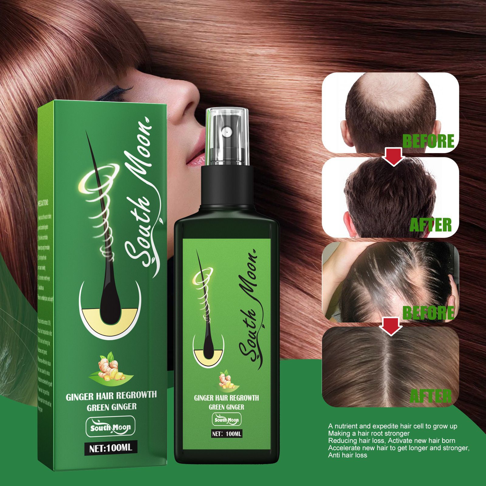 South Moon Ginger Hair Growth  - огляд і ціна Hair Care Herbal