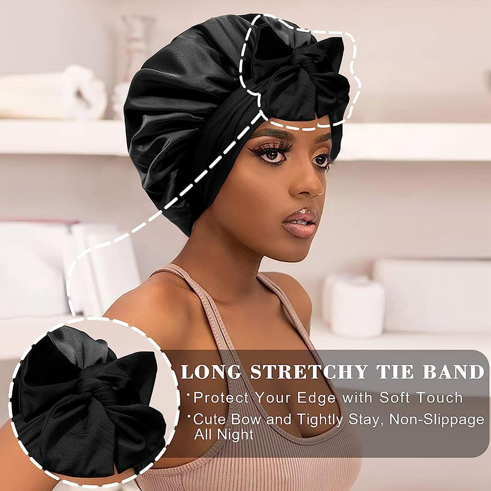Satin Solid Sleeping Hat Silky - огляд і ціна Satin Hair Bonnet
