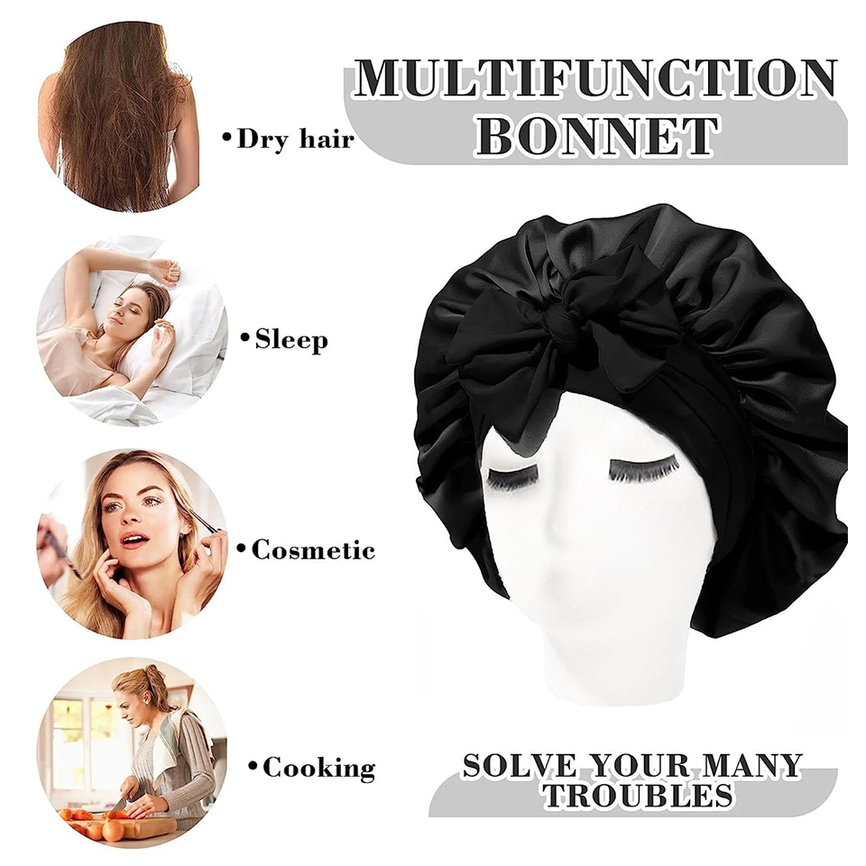 Satin Solid Sleeping Hat Silky - огляд і ціна Satin Hair Bonnet
