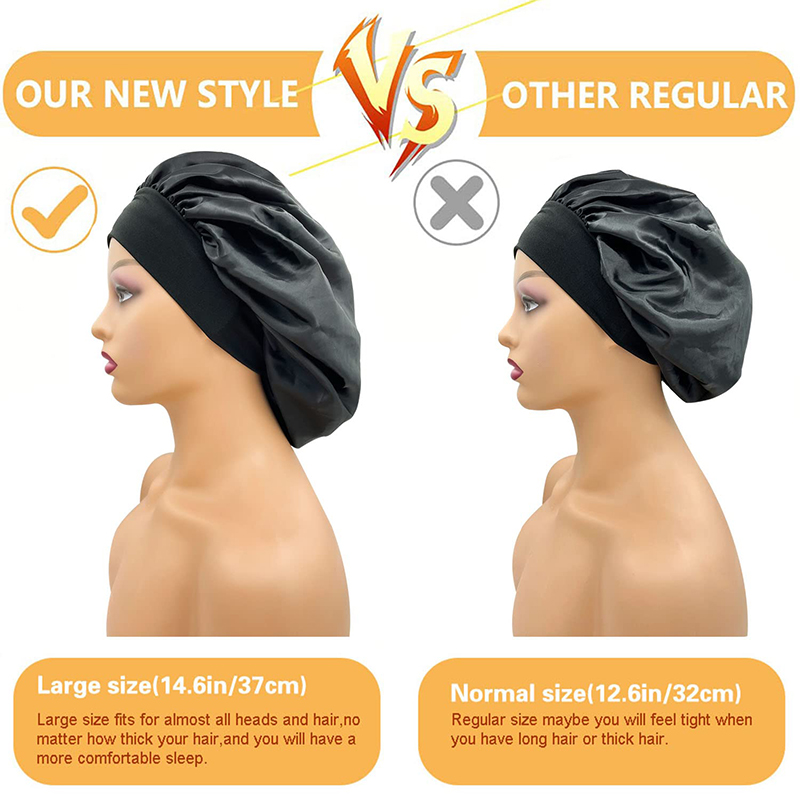 2PCS/LOT Women's Satin Solid B - огляд і ціна Satin Hair Bonnet