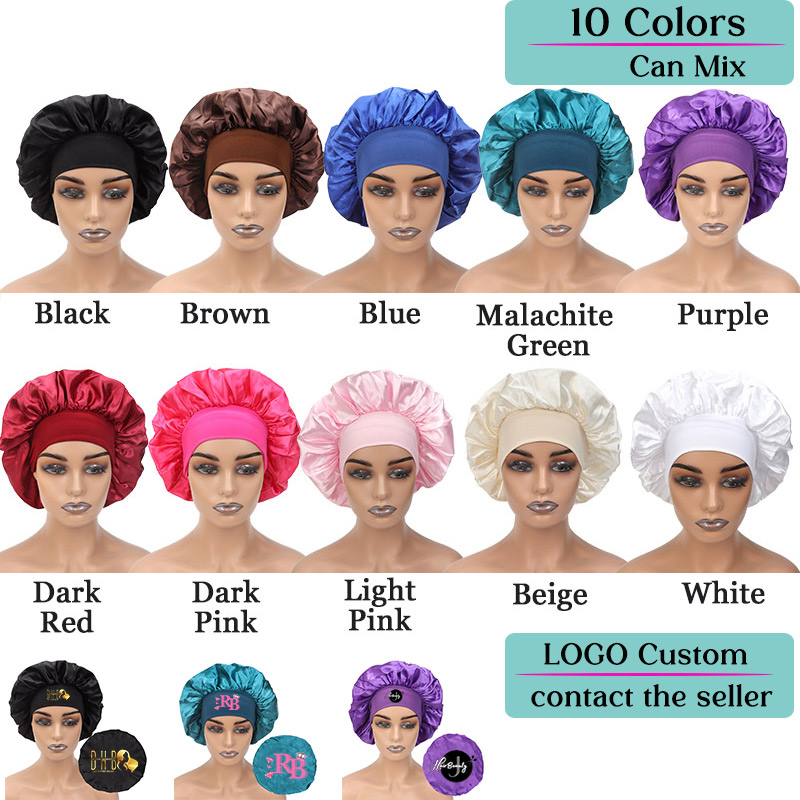 Silk Satin Bonnets Logo Print  - огляд і ціна Satin Hair Bonnet